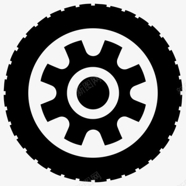 摩托车轮胎自行车轮胎摩托车车轮图标图标