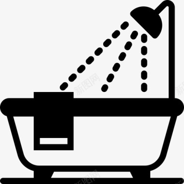 浴缸家庭收藏2填充图标图标