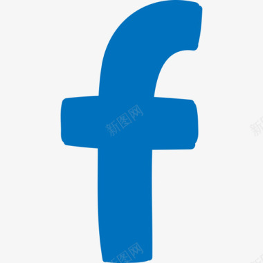 Facebook手绘社交网络色彩图标图标