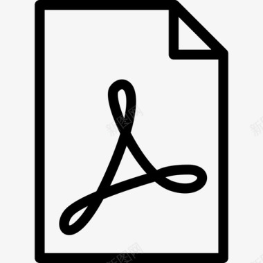 Adobe文件格式线性图标图标