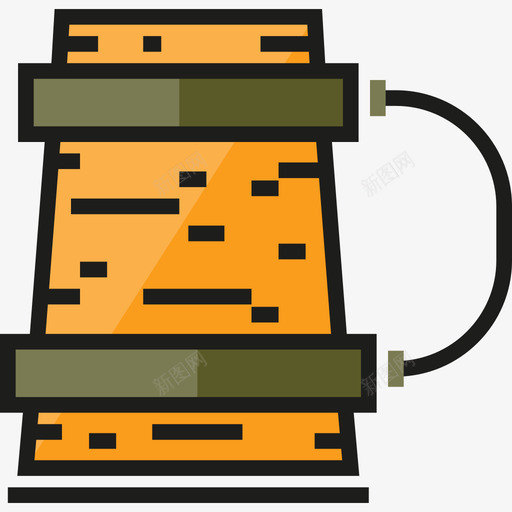 啤酒杯啤酒节2线性颜色图标svg_新图网 https://ixintu.com 啤酒杯 啤酒节2 线性颜色