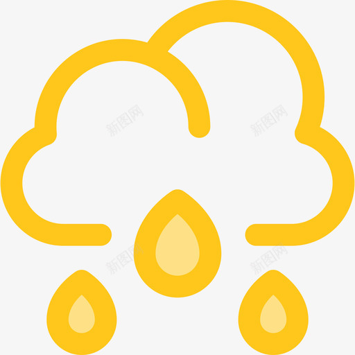 雨28号天气黄色图标svg_新图网 https://ixintu.com 28号天气 雨 黄色
