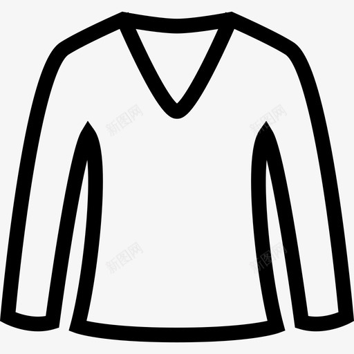 衬衫时尚元素线性图标svg_新图网 https://ixintu.com 时尚元素 线性 衬衫