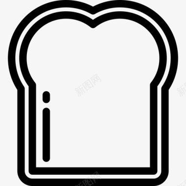 面包食品和餐厅直系图标图标