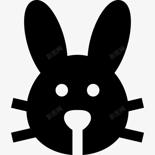 兔子动物7填充物图标svg_新图网 https://ixintu.com 兔子 动物7 填充物