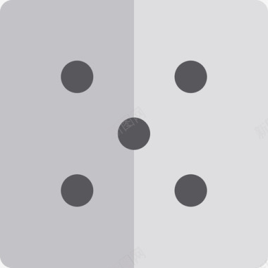 骰子形状2扁平图标图标