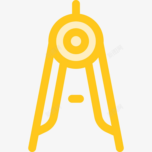 指南针工具10黄色图标svg_新图网 https://ixintu.com 指南针 设计工具10 黄色