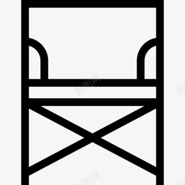 椅子烧烤系列直线型图标图标