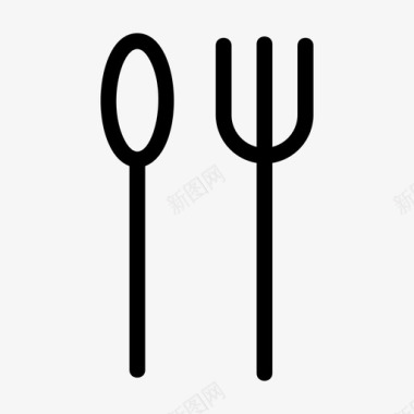 采购产品勺子餐具叉子图标图标