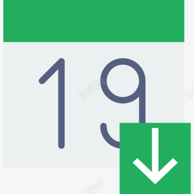 日历交互资源2平面图标图标