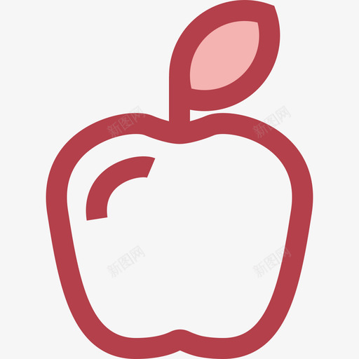 苹果教育1红色图标svg_新图网 https://ixintu.com 教育1 红色 苹果
