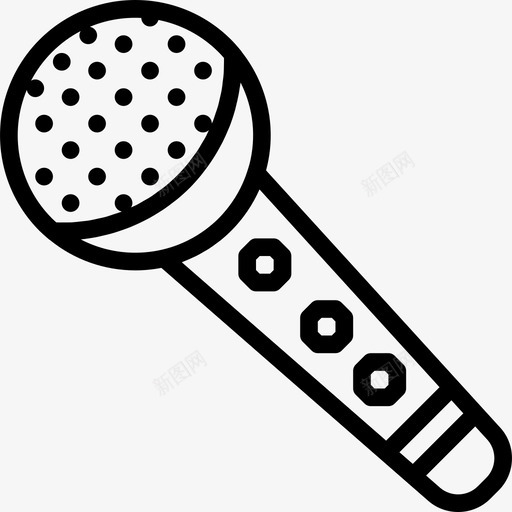 麦克风音乐收藏2线性图标svg_新图网 https://ixintu.com 线性 音乐收藏2 麦克风