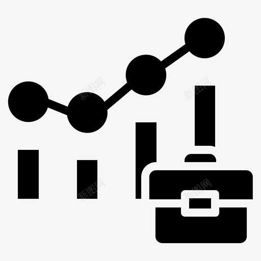 图表分析公文包图标svg_新图网 https://ixintu.com 业务 公文包 分析 图表