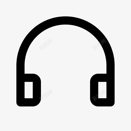耳机设备收听图标svg_新图网 https://ixintu.com 佩戴 佩戴耳机效果更佳 收听 耳机 设备 配对 音乐和多媒体线路图标集