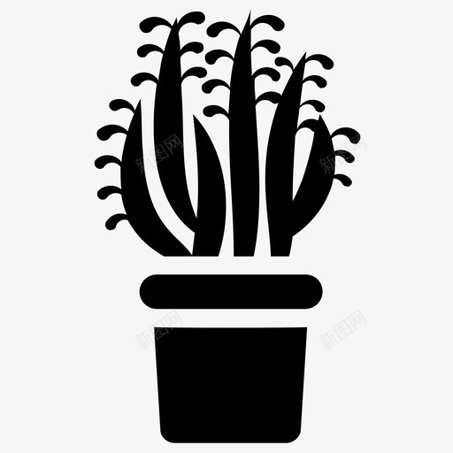 苔藓室内植物和花卉雕文图标svg_新图网 https://ixintu.com 室内植物和花卉雕文图标 苔藓