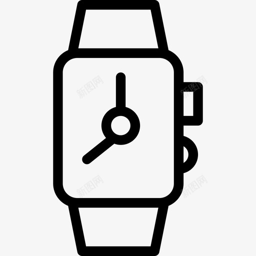 手表小工具2直线型图标svg_新图网 https://ixintu.com 小工具2 手表 直线型