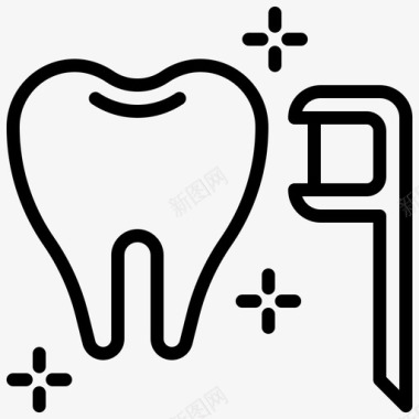 牙线牙牙牙医图标图标
