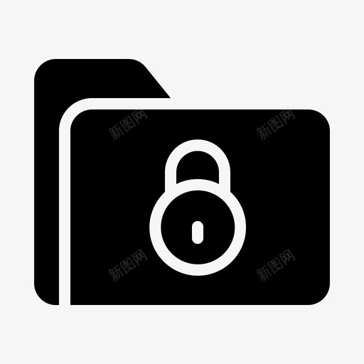 私人文件和文件夹受保护图标svg_新图网 https://ixintu.com 受保护 安全 文件和文件夹 私人