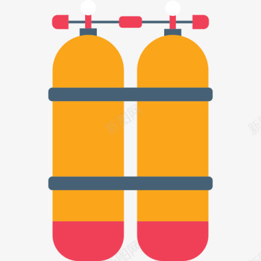 氧气罐运动和竞赛潜水4图标图标