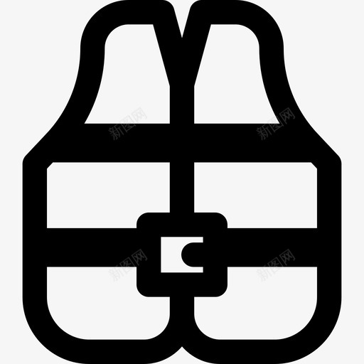 救生衣休闲套装直线型图标svg_新图网 https://ixintu.com 休闲套装 救生衣 直线型