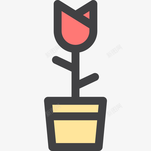 花朵野餐和烧烤图标线性颜色svg_新图网 https://ixintu.com 线性颜色 花朵 野餐和烧烤图标