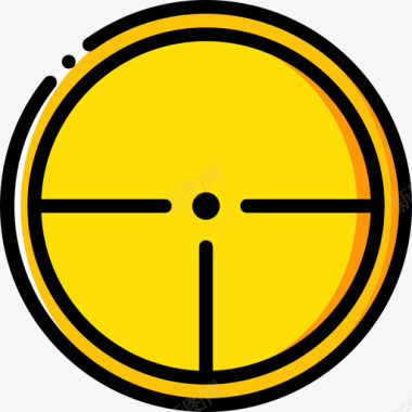 目标军徽黄色图标图标