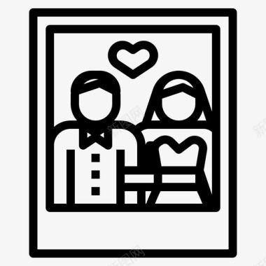 照片爱情结婚图标图标