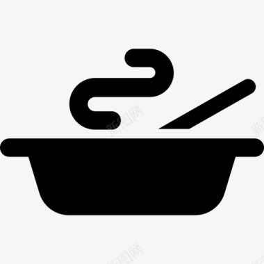 汤餐厅固体汤加满图标图标