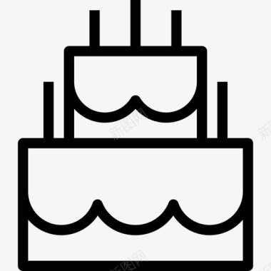 生日蛋糕食品饮料直系图标图标