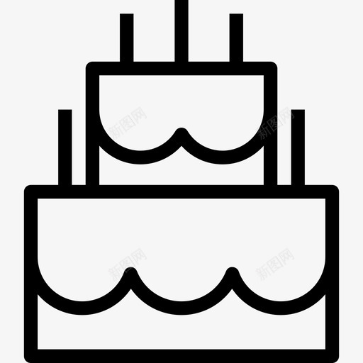 生日蛋糕食品饮料直系图标svg_新图网 https://ixintu.com 生日蛋糕 直系 食品饮料