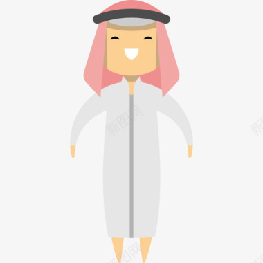 沙特人全世界的人平的图标图标