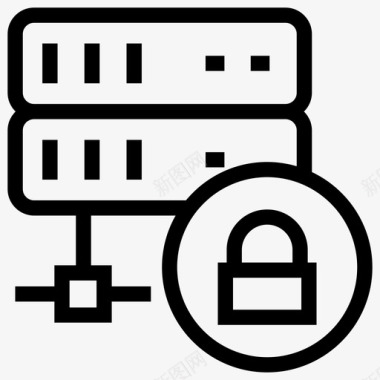 服务器锁安全存储图标图标
