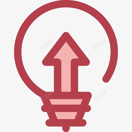 灯泡创业和新业务4红色图标svg_新图网 https://ixintu.com 创业和新业务4 灯泡 红色