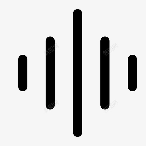 音频波均衡器音乐图标svg_新图网 https://ixintu.com 均衡器 声波 播放 音乐 音乐和多媒体线路图标集 音频波