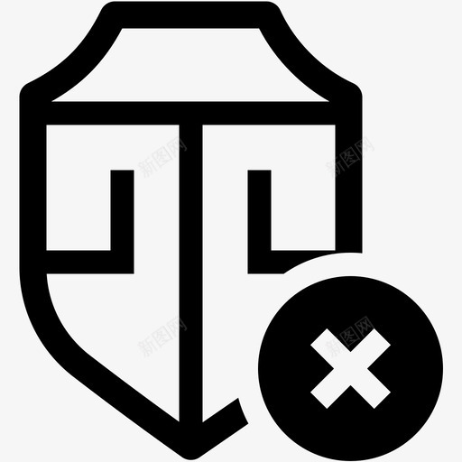 盾牌钥匙保护图标svg_新图网 https://ixintu.com 保安 保护 安全 盾牌 钥匙