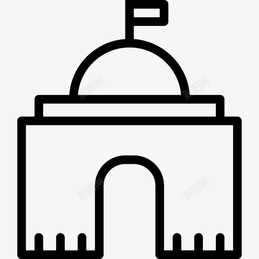 议会7号楼直线型图标svg_新图网 https://ixintu.com 7号楼 直线型 议会