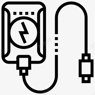 电池备用便携式充电器图标图标