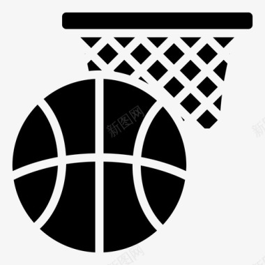 篮球篮球圈运动图标图标