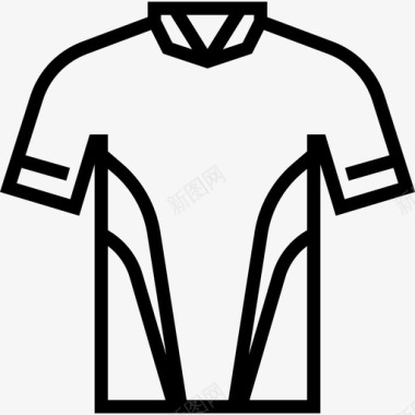 足球运动衫16号运动衫直线型图标图标