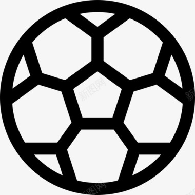 足球运动系列2直线型图标图标