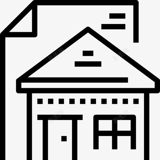 财产房地产和建筑物直线图标svg_新图网 https://ixintu.com 房地产和建筑物 直线 财产