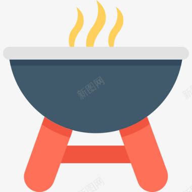 烧烤食物17平的图标图标