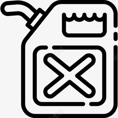 汽油车库直线图标图标
