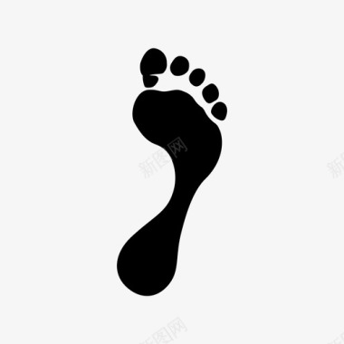 正确的脚印人类的脚印脚印图标图标