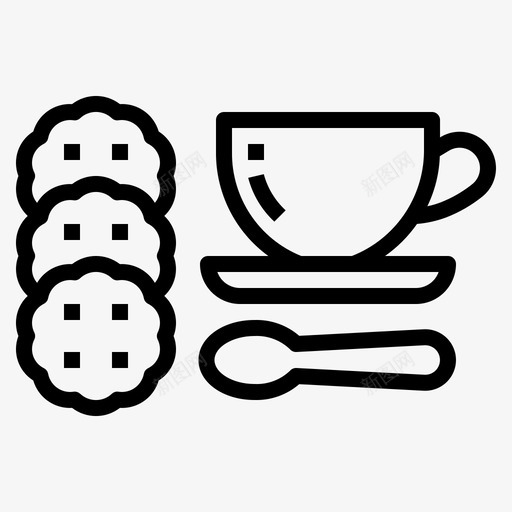 咖啡休息饼干图标svg_新图网 https://ixintu.com 休息 咖啡 面包房001 食物 饼干 马克杯