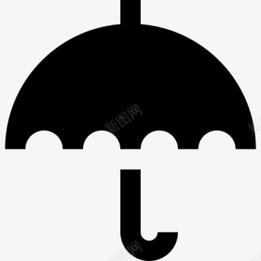 雨伞秋季3填充图标图标