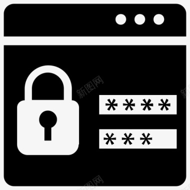 登录页面密码安全网站登录图标图标