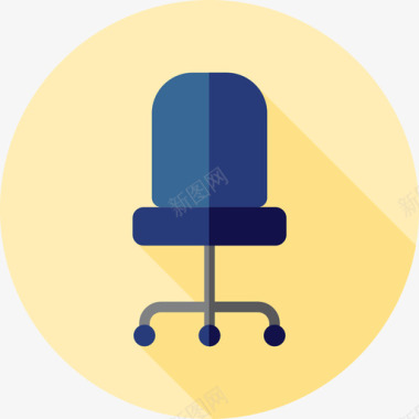 办公椅办公元素4扁平图标图标