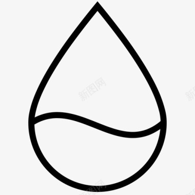 半波水滴血液水滴图标图标
