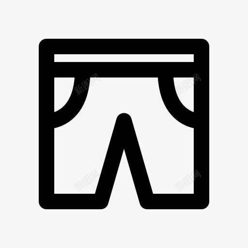 短裤衣服时装图标svg_新图网 https://ixintu.com 时装 牛仔裤 男式 短裤 衣服